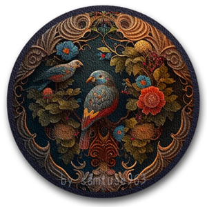 Tapis rond Classic Bird #14