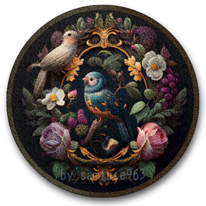 Tapis rond Classic Bird #24