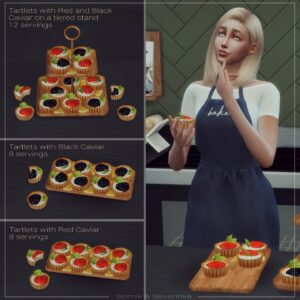 Tartelettes au caviar rouge et noir