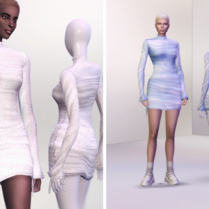 Modification du motif - Un ensemble de mini-robes transparentes