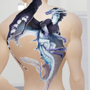 Tatouage du dos par un dragon fantaisiste