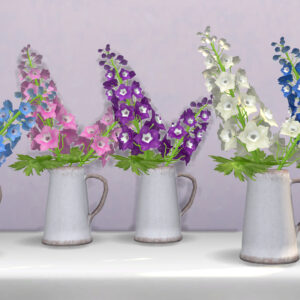 Fleur de delphinium dans un vase
