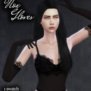 Gants en dentelle transparente Nox (Collection Obsidian Obsessions)
