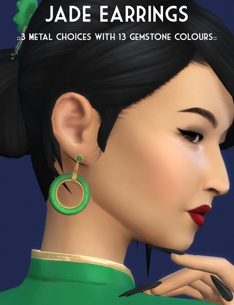 Boucles d'oreilles en jade