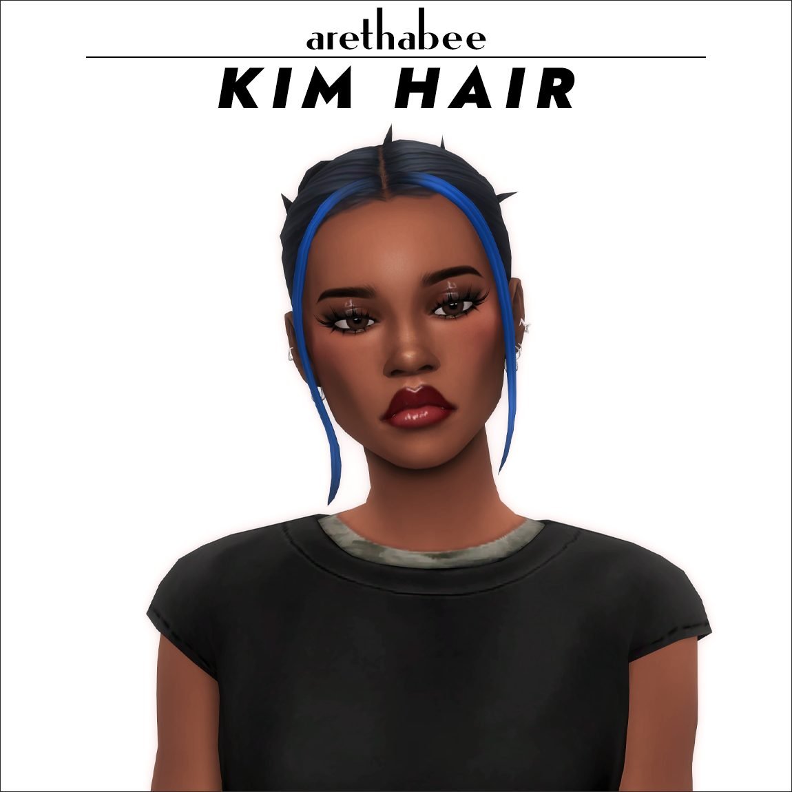 Kim Hair Téléchargement Cc Sims Par Arethabee Amaz Sims