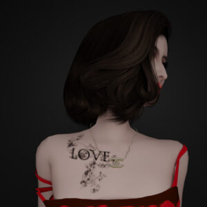 Tatouage amour et fleurs