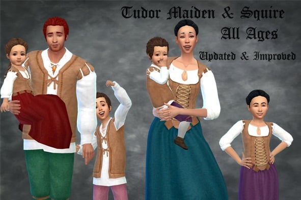 Tenue de jeune fille Tudor - unie