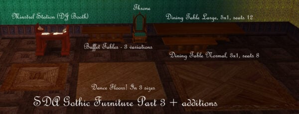 SDA Gothic Furniture Part 3 - Party Time !