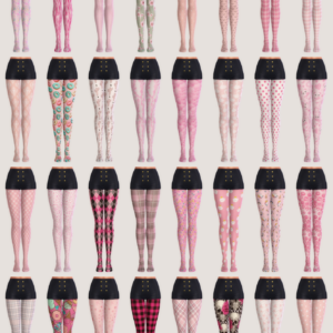 Collants à motifs roses