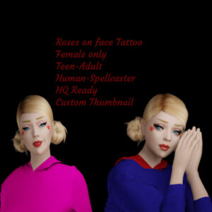 Rose sur le visage Tatouage