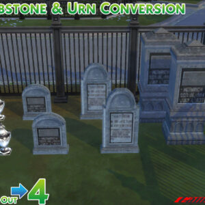 Pierre tombale + Urne - Conversion en console