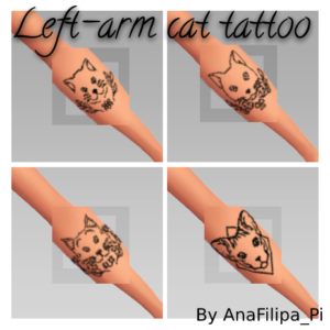 Tatouage chat/chien bras gauche