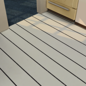 Plancher à rayures rétro