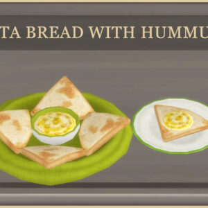 Pain pita avec humus