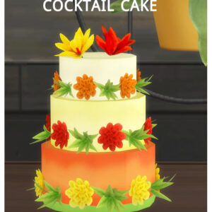 GÂTEAU COCKTAIL AUX FLEURS D'ÉTÉ