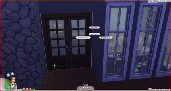 Déverrouiller/verrouiller les portes pour les Sims choisis