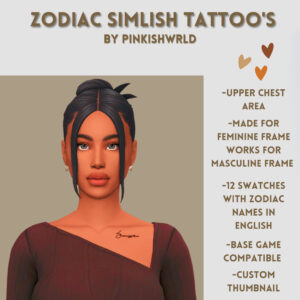 Tatouages Simlish par PinkishWrld