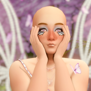 Eyeliner papillon pastel