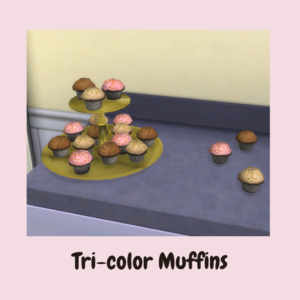 Muffins tricolores