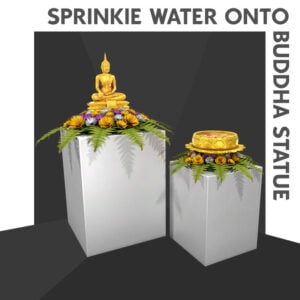FinJingSims - Arroser d'eau la table de la statue de Bouddha