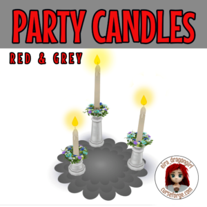 Bougies de fête 1 - Rouge et gris