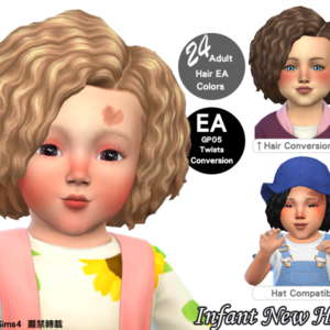 Cheveux torsadés pour bébés 24 couleurs