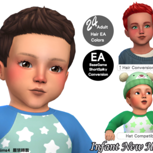 Cheveux courts et hérissés pour bébés 24 couleurs