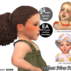 Infant Curly Low Pony Hair 24 Colors