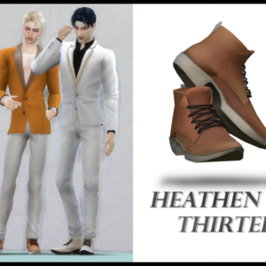 Bottes en daim et cuir