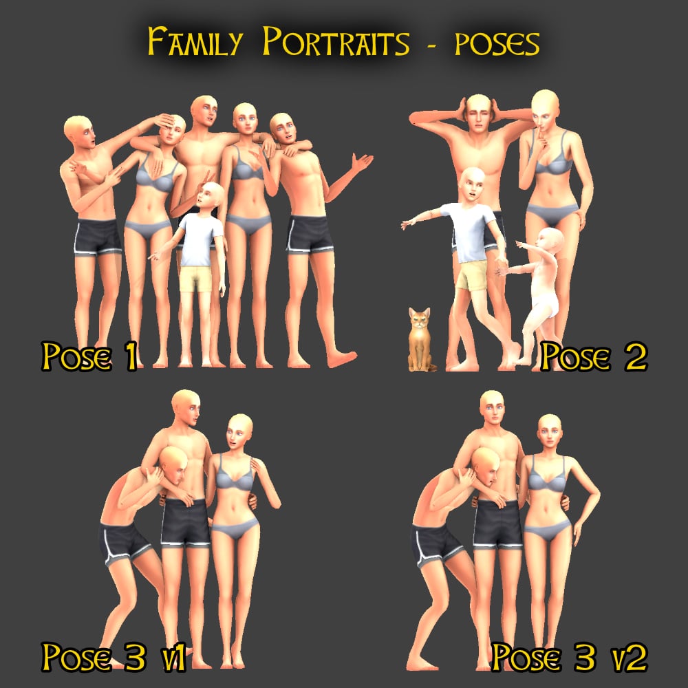 Portraits de famille posepack