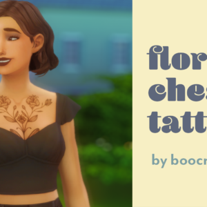 tatouage floral sur la poitrine - boocrest