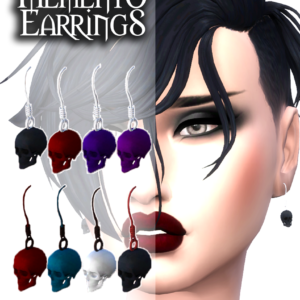 Boucles d'oreilles tête de mort Memento