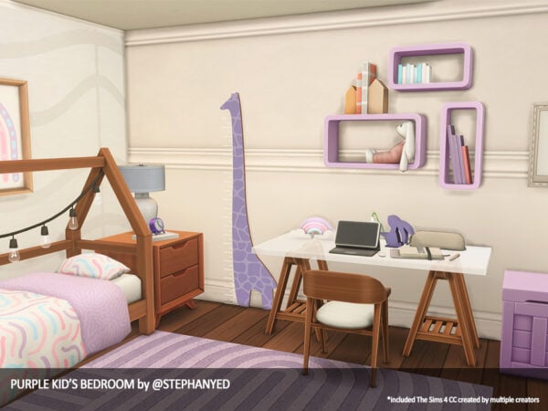 Chambre d'enfant violette
