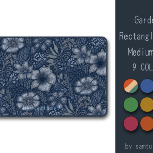 Tapis rectangulaire à motif de jardin Medium #1