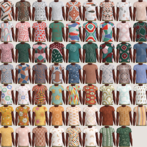 T-shirt à motifs audacieux pour hommes