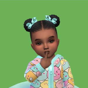 FatalRoseCreations Chignon double avec nœuds pour bébé