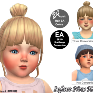 Bun Bangs Infant Hair 24 Colors