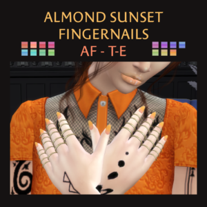 Coucher de soleil sur les amandes - Ongles AF-TE