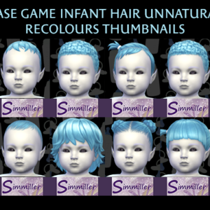 Cheveux du nourrisson Recolorations non naturelles - Jeu de base