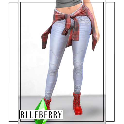 Blueberry - Aria Jeans (avec cardigan noué)