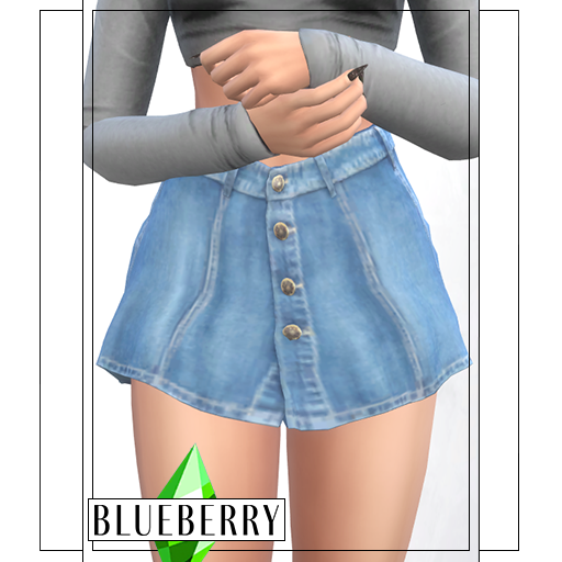 Blueberry - Jupe taille haute