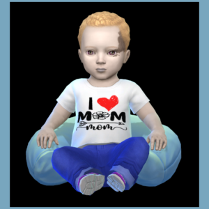 T-shirt pour bébé "I Love Mom" (J'aime maman)