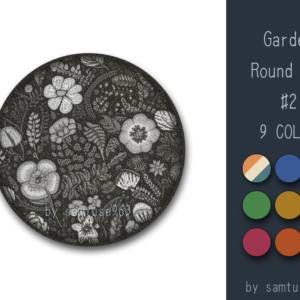 Tapis rond Garden Pattern #2