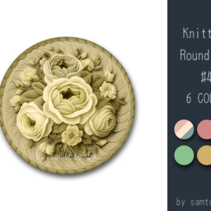 Tapis rond tricoté #4