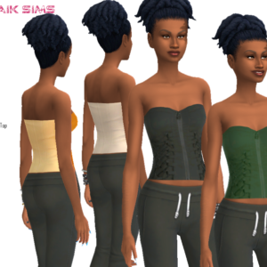 Top corset à lacets