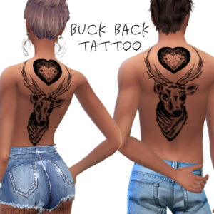 Tatouage du dos en forme de bouclier