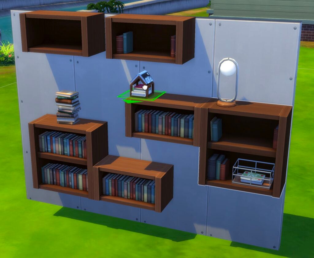 Bibliothèques murales qui arrivent avec le kit Sims 4 Coin Lecture