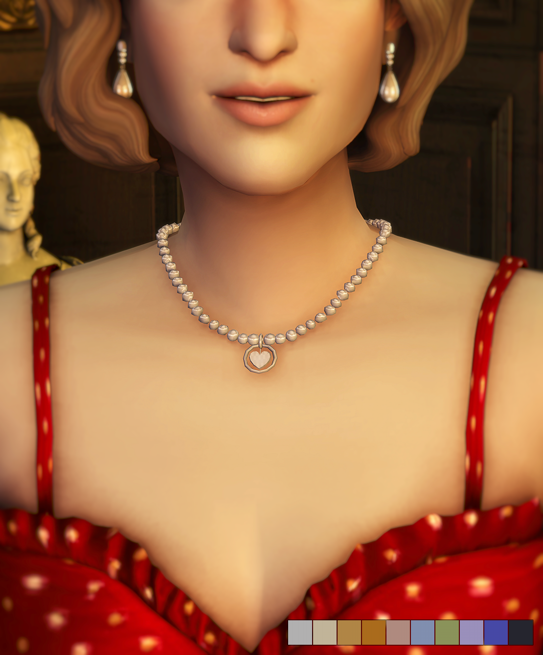 Princesse de X - Collier de perles en forme de cœur