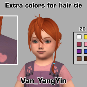 Wataru Hair Inspired for Toddlers Version 1 (Avec tresse et sans tresse)