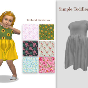 Robe simple pour enfant [Échantillons de fleurs]